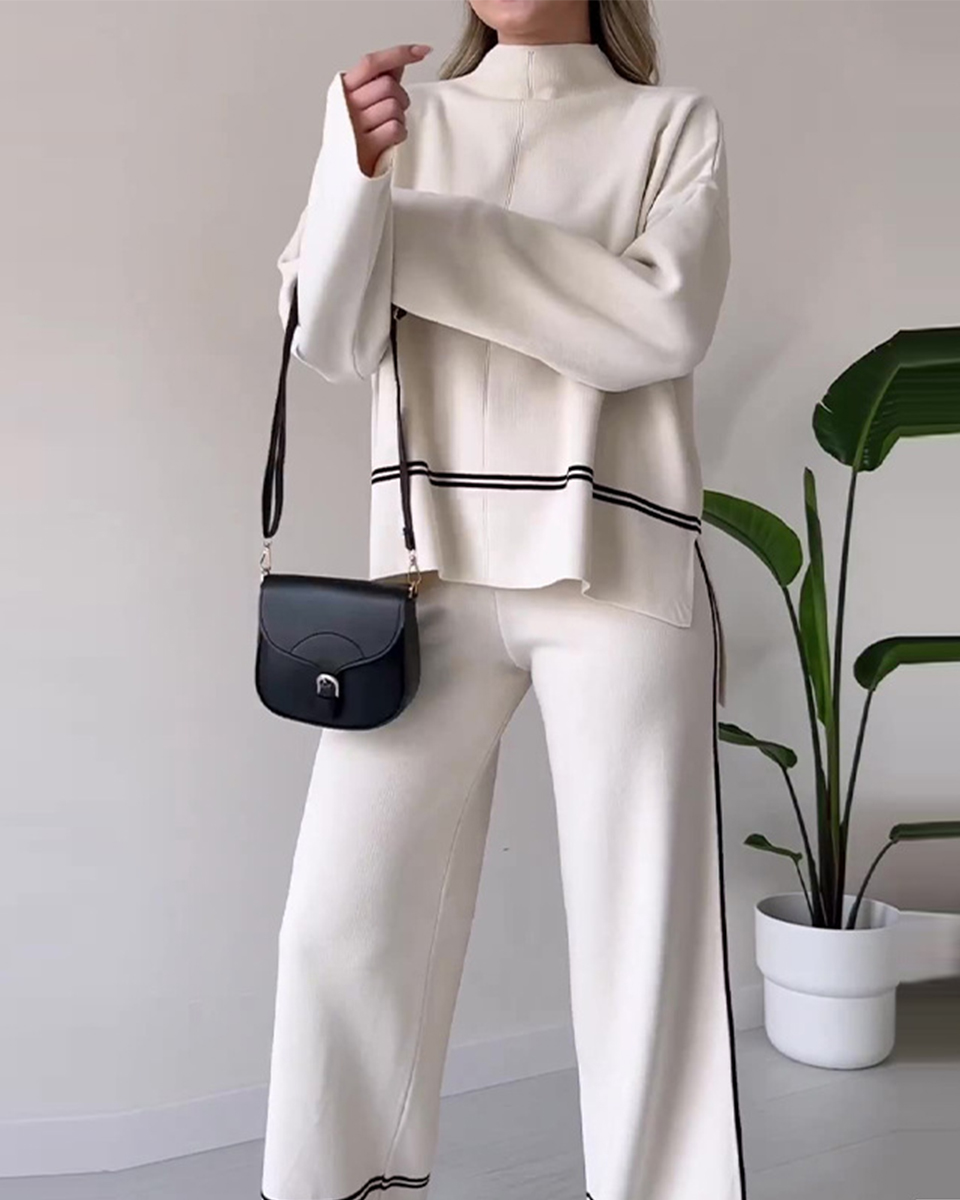 Women's Patchwork Casual Two-piece Set