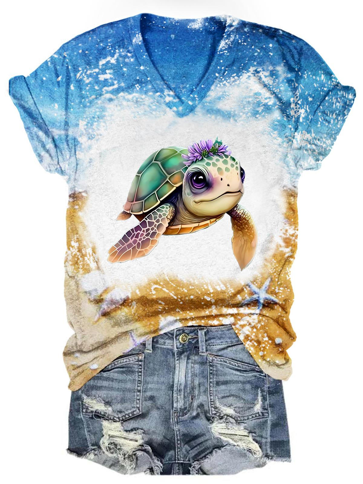 Women's Sea Turtle Print Top