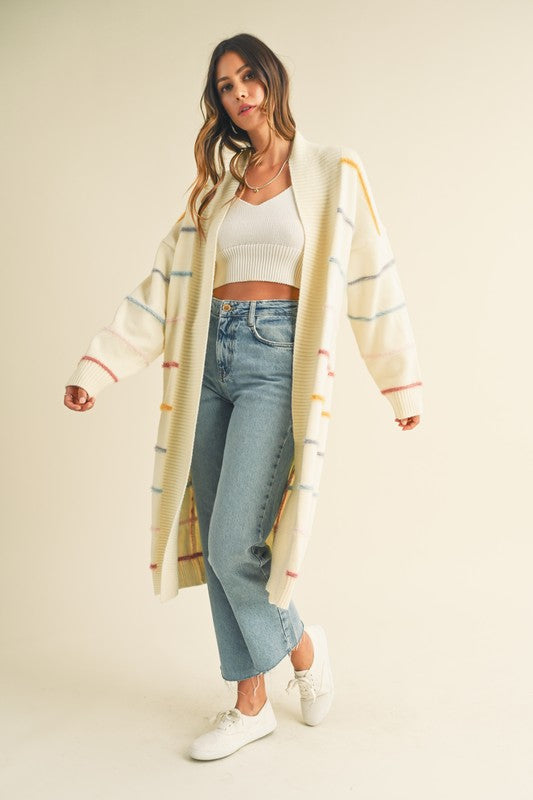 Wasted Time Cardigan in Cream
